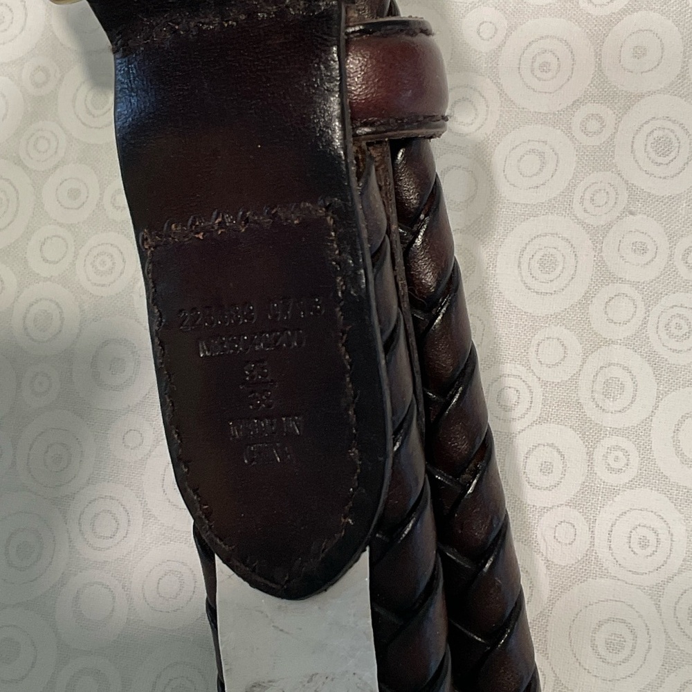 Braided Leather Belt - Brown - Picture 4 of 7